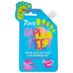 7 DAYS happy feet Крем для пяточек и пальчиков ног Baby silky feet с маслами ши и мяты 25 г пакет