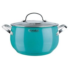 Кастрюля Rondell Turquoise 5,8 л, голубой
