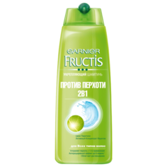 GARNIER Fructis шампунь Против перхоти 2в1 Укрепляющий c Цинком Пиритионом и активным концентратом фруктов для всех типов волос 250 мл