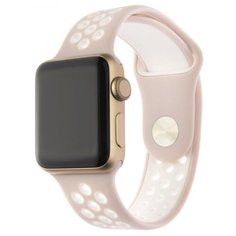 INTERSTEP Ремешок ACTION для Apple Watch 38/40 мм, силикон розовый/белый