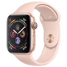 Часы Apple Watch Series 4 GPS 44mm Aluminum Case with Sport Band золотистый/розовый песок