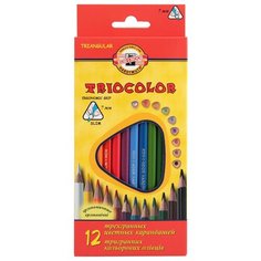 KOH-I-NOOR Карандаши цветные Triocolor, 12 цветов (3132012004KS)