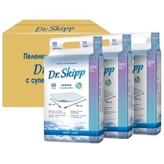 Одноразовые пеленки Dr. Skipp Soft Line 60х90 набор 3 шт. 10 шт.