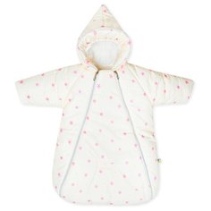 Комбинезон-конверт Сонный Гномик Хлопушки 956 молочный в розовый цветочек
