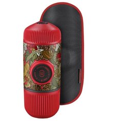 Кофеварка рожковая Wacaco Nanopresso c жёстким чехлом jungle red