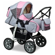 Коляска-трансформер Alis Amelia серый/розовый
