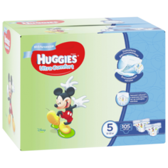Huggies подгузники Ultra Comfort для мальчиков 5 (12-22 кг) 105 шт.