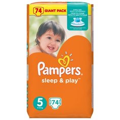 Pampers подгузники Sleep&Play 5 (11-18 кг) 74 шт.