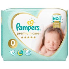 Pampers подгузники Premium Care 0 (1,5-2,5 кг) 30 шт.