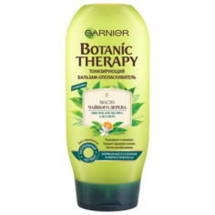 GARNIER бальзам-ополаскиватель Botanic Therapy Масло чайного дерева, Цветки апельсина, Алоэ вера Тонизирующий для нормальных и склонных к жирности волос, 200 мл