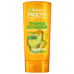 GARNIER Fructis бальзам-ополаскиватель Тройное восстановление Укрепляющий для сухих и поврежденных волос, 387 мл