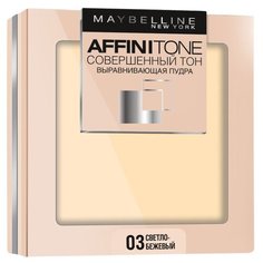 Maybelline Affinitone пудра компактная Совершенный тон выравнивающая и матирующая 03 светло-бежевый