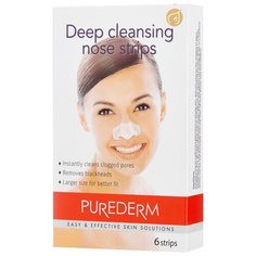 Purederm Полоски для глубокого очищения пор, 6 шт.