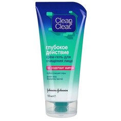 Clean & Clear Глубокое действие Крем-гель для очищения лица, 150 мл