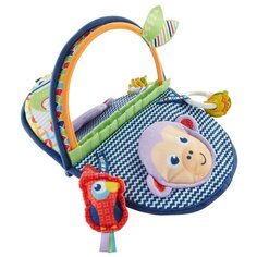 Погремушка Fisher-Price Зеркало мягкое "Обезьянка" синий/белый/зеленый