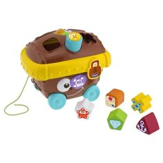 Каталка-игрушка Chicco Пиратский сундук (5958) со звуковыми эффектами коричневый/желтый/голубой