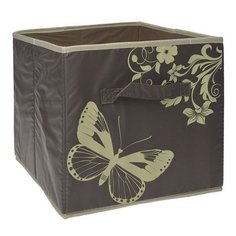 HAUSMANN Ящик для хранения 31x34x29,5 см коричнево-бежевый с бабочкой