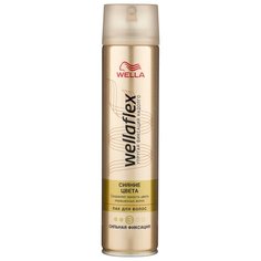 Wella Лак для волос Wellaflex Сияние цвета сильной фиксации, сильная фиксация, 250 мл