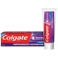 Зубная паста Colgate Максимальная защита от кариеса + Нейтрализатор сахарных кислот, мята, 75 мл