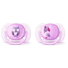 Пустышка силиконовая ортодонтическая Philips AVENT SCF227/20 0-6 м (2 шт.) фиолетовый