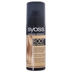 Спрей Syoss Root Retoucher тонирующий для закрашивания отросших корней волос и седины, оттенок Русый, 120 мл