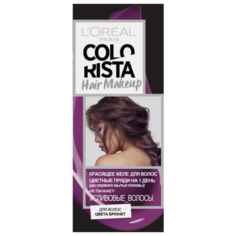 Гель LOreal Paris Colorista Hair Make Up для волос цвета брюнет, оттенок Сливовые Волосы, 30 мл