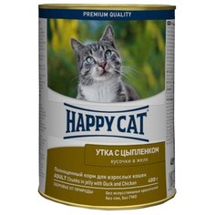 Корм для кошек Happy Cat с курицей, с уткой 400 г