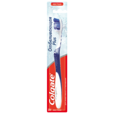 Зубная щетка Colgate Отбеливающая Plus, жесткая, синий