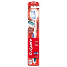 Зубная щетка Colgate 360 Optic White отбеливающая, средней жесткости, синий