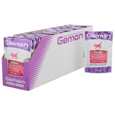 Корм для кошек Gemon Кусочки с курицей. Влажный корм для котят (0.1 кг) 24 шт.