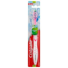 Зубная щетка Colgate Макс Блеск отбеливающая, средней жесткости, розовый