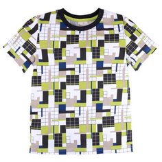 Футболка Bossa Nova размер 122, зеленая геометрия