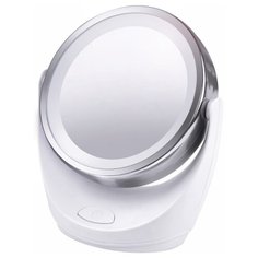 Зеркало косметическое настольное Marta MT-2647 с подсветкой белый жемчуг