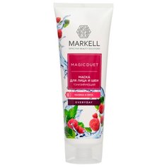Markell Magic Duet маска для лица и шеи тонизирующая Малина и мята, 120 мл