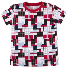 Футболка Bossa Nova размер 98, красная геометрия