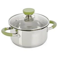 Кастрюля Attribute Lime 2 л, серебристый/зеленый