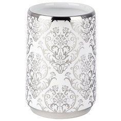 Стакан для зубных щеток Wenko Barock белый/серебро