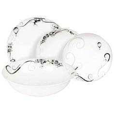 Столовый сервиз Domenik Once Upon A Time 19 предметов DM9273 белый/черный
