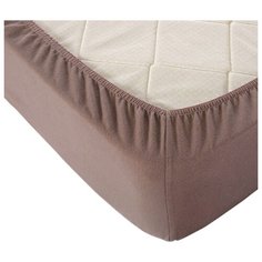 Простыня Селтекс трикотажная на резинке 120 х 200 см мокко