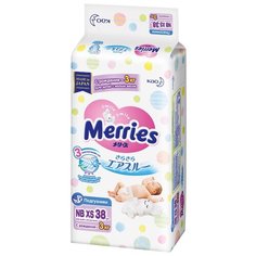 Merries подгузники NB XS (до 3 кг) 38 шт.