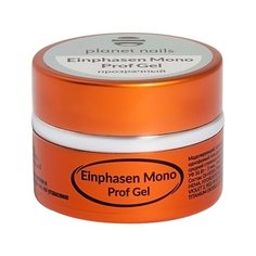 Гель planet nails Einphasen Mono Prof Gel моделирующий однофазный, 15 г прозрачный