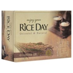 Мыло кусковое CJ Lion Rice Day с экстрактом рисовых отрубей, 100 г