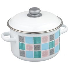 Кастрюля Appetite Пастель 4 л, белый/голубой/розовый