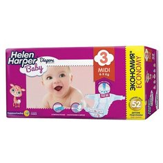 Helen Harper подгузники Baby 3 (4-9 кг) 52 шт.