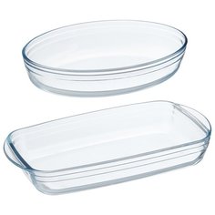 Форма для запекания стеклянная Pyrex 900S030, 2 шт. прозрачный