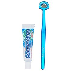 Зубная паста + щетка Silver Care Набор для чистки языка