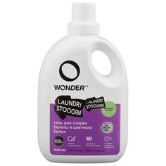 Гель WONDER LAB для белого и цветного белья Laundry Stooorm мандарин и мята, 1 л, бутылка