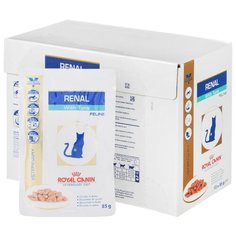 Корм для кошек Royal Canin Renal при лечении МКБ, с тунцом 12шт. х 85 г (кусочки в соусе)