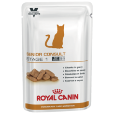 Корм для пожилых кошек Royal Canin Senior Consult Stage 1 для профилактики МКБ 12шт. х 100 г (кусочки в соусе)