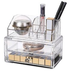 HOMSU Органайзер акриловый для косметики на 11 секций Diamond прозрачный